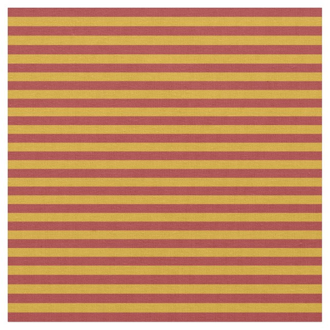 Goldenrod and Brown Pattern of Stripes Fabric (Close Up)