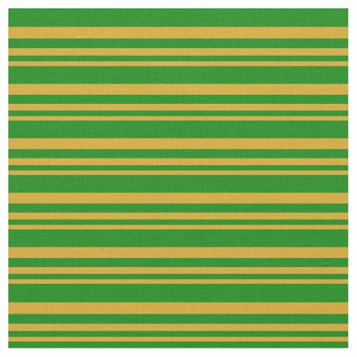 Goldenrod and Green Lines Fabric