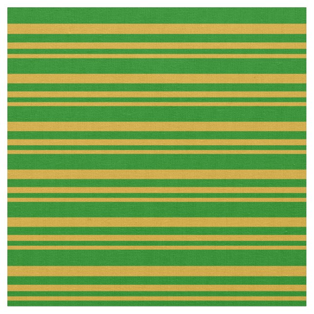 Goldenrod and Green Lines Fabric (Close Up)