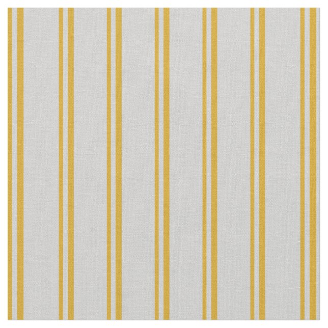 Goldenrod and Light Gray Lined Pattern Fabric (Close Up)