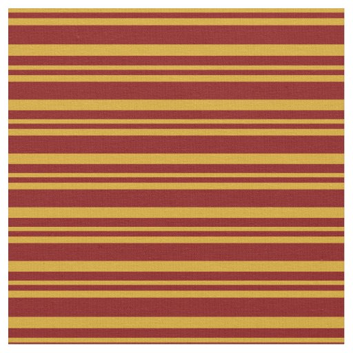Goldenrod and Maroon Lines/Stripes Pattern Fabric