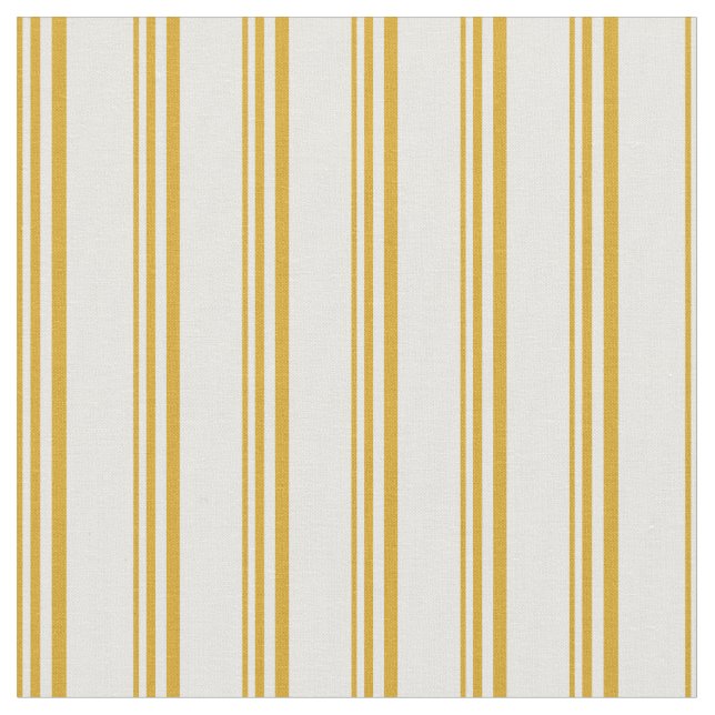 Goldenrod and Mint Cream Lines Fabric (Close Up)