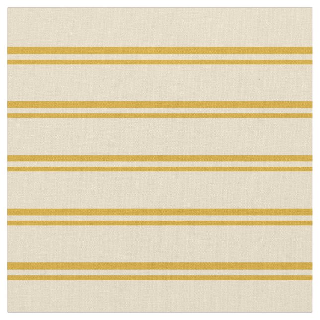 Goldenrod and Tan Colored Stripes Fabric (Close Up)