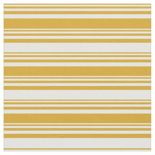 Goldenrod and White Stripes Pattern Fabric