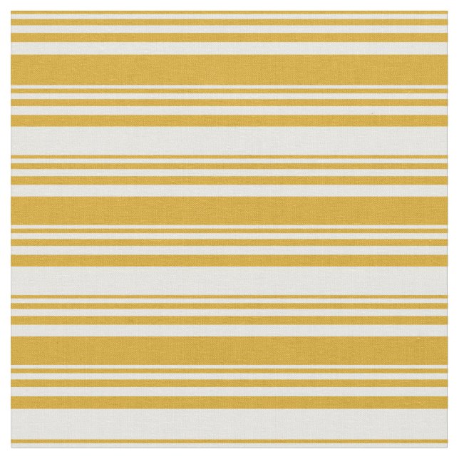 Goldenrod and White Stripes Pattern Fabric (Close Up)