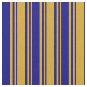 Goldenrod & Blue Colored Pattern Fabric