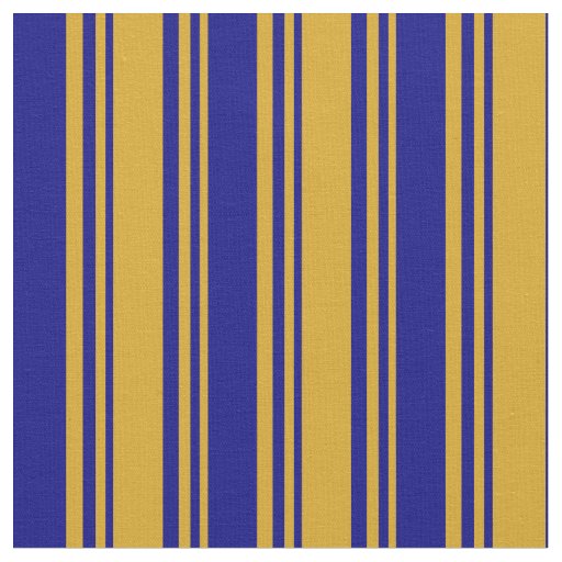 Goldenrod & Blue Colored Pattern Fabric
