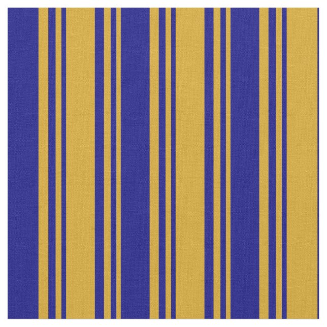 Goldenrod & Blue Colored Pattern Fabric (Close Up)