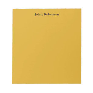 Goldenrod Color Plain Elegant Professional Modern Notepad