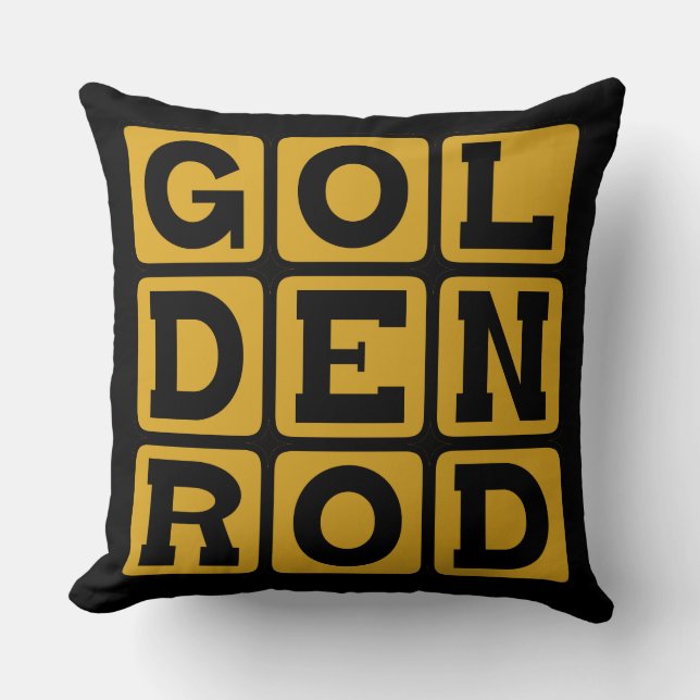 Goldenrod, Color Throw Pillow (Front)