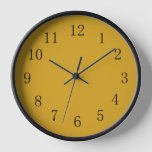 Goldenrod Color Yellow Kitchen Wall Clock at Zazzle