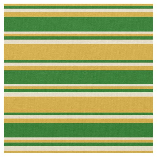 Goldenrod, Dark Green & Tan Pattern Fabric