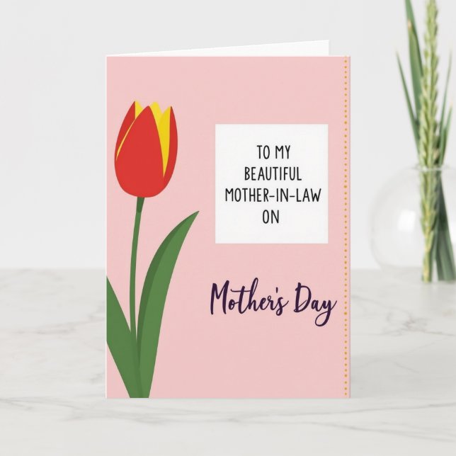 Goldenrod Dots Mothers Day Card (Front)