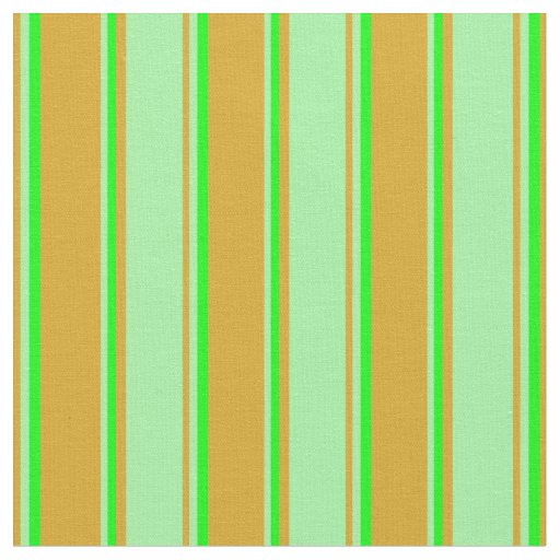 Goldenrod, Green & Lime Pattern Fabric