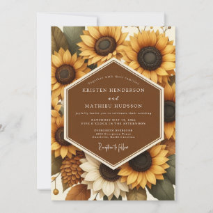 Goldenrod Harvest Flora Wedding Invitation