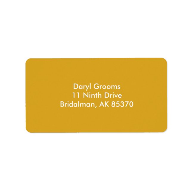 Goldenrod Label (Front)
