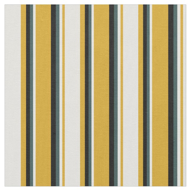 Goldenrod, Light Yellow, Dark Slate Gray & Black Fabric (Close Up)