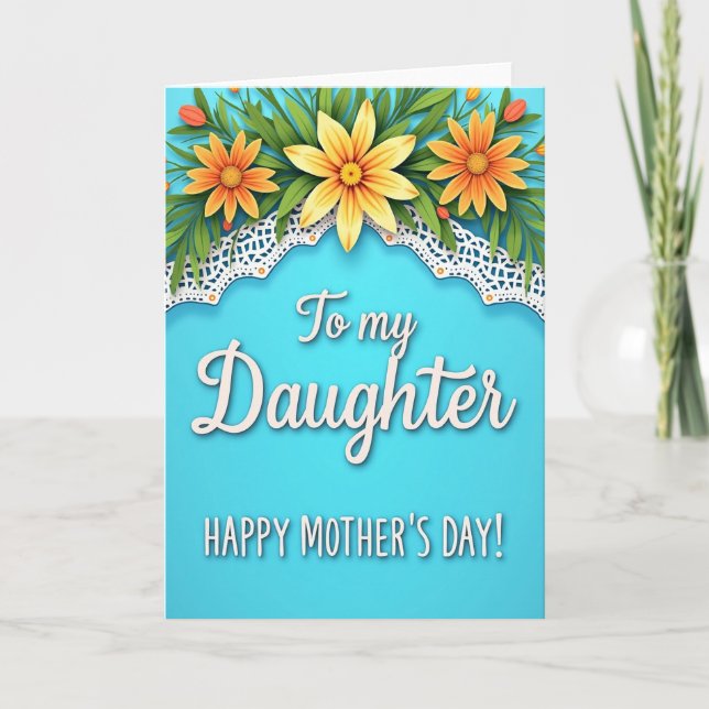 Goldenrod Mothers Day To Daughter Card (Front)