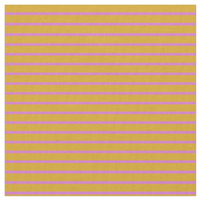 Goldenrod & Orchid Lined Pattern Fabric (Close Up)