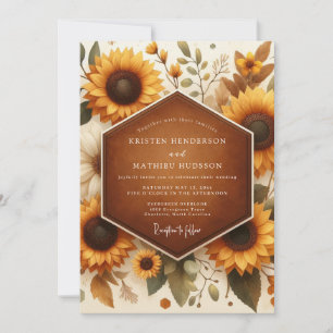 Goldenrod Rustic Harvest Wedding Invitation