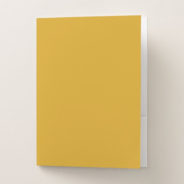 Goldenrod Solid Plain Color Pocket Folder (Front)