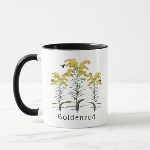 Goldenrod Solidago Wildflower and Pollinators Mug