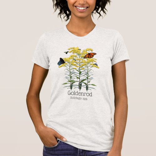 Goldenrod Solidago Wildflower and Pollinators T_Shirt