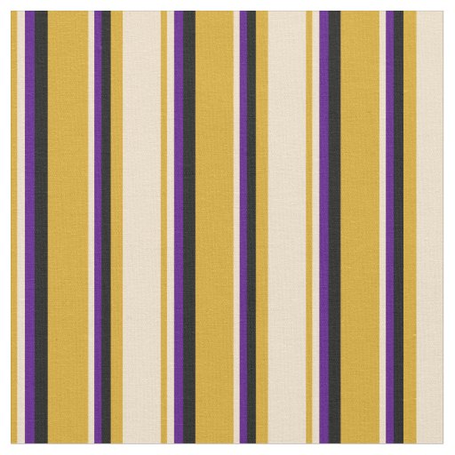 Goldenrod, Tan, Indigo, and Black Lines Fabric