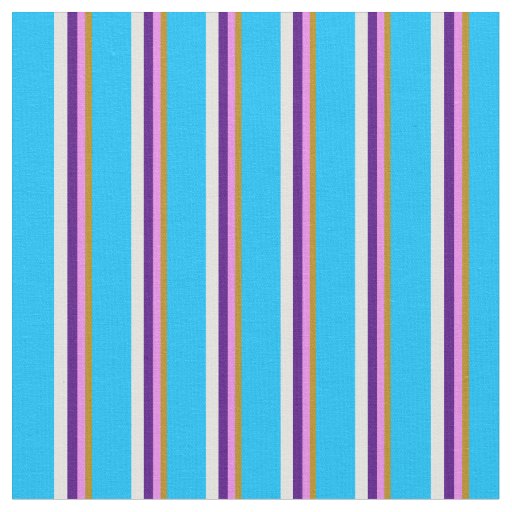 Goldenrod, Violet, Indigo, Light Cyan & Sky Blue Fabric
