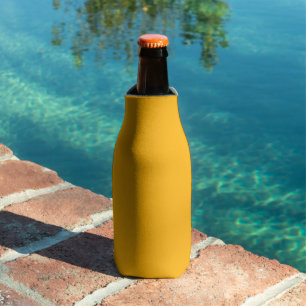 Goldenrod Yellow Autumn Fall Solid Color Bottle Cooler