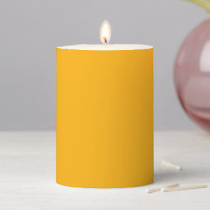 Goldenrod Yellow Autumn Fall Solid Color Pillar Candle
