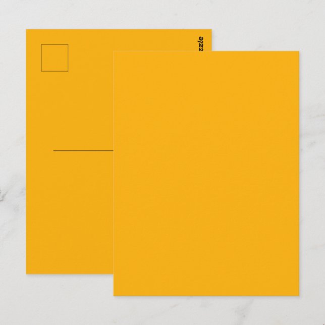 Goldenrod Yellow Autumn Fall Solid Color Postcard (Front/Back)