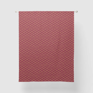 Goldenrod Yellow Diamond Outlines on Burgundy Red Sheer Curtains