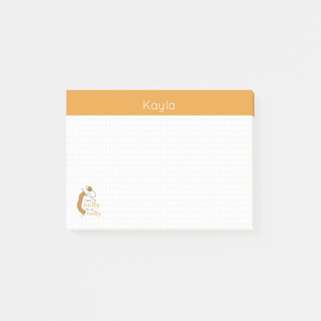 Goldenrod Yellow I Feel Knitty, Oh So Knitty Post-it Notes (Front)