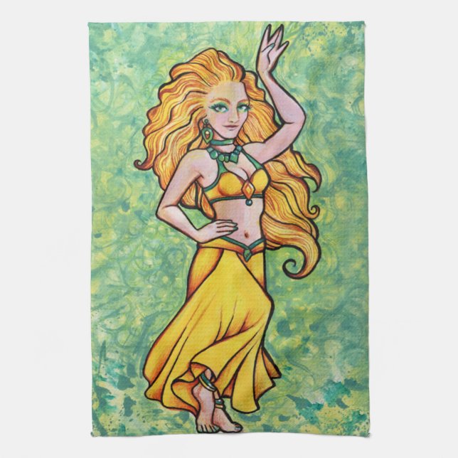 Goldens Belly Dancer                               Kitchen Towel (Vertical)
