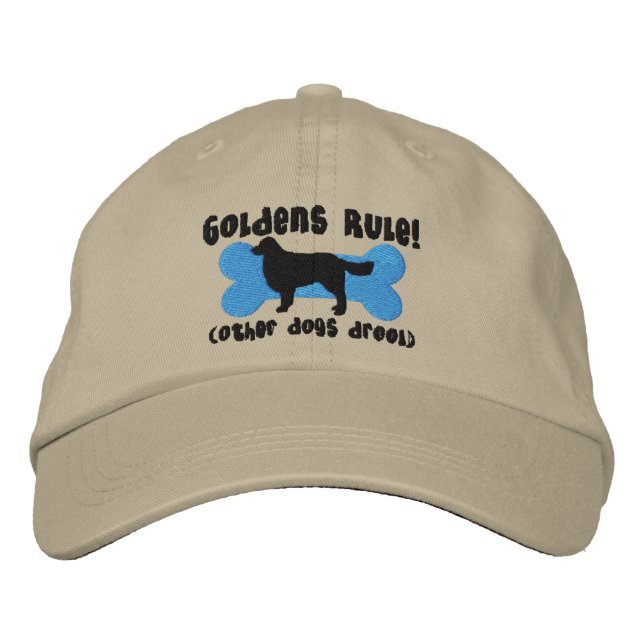 Goldens Rule Embroidered Hat (Golden Retriever) (Front)