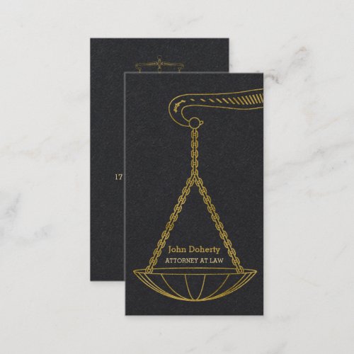 GoldenScales Of Justice  Professional Lawyer Business Card