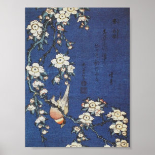 Goldfinch and Cherry Tree, c.1834 by Katsushika H Poster