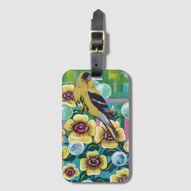 Goldfinch Backpack Luggage Tag (Front Vertical)
