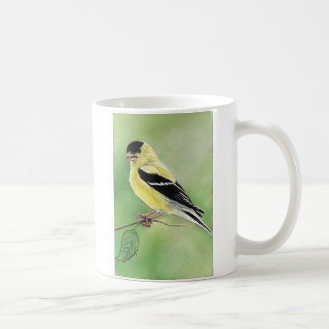 "Goldfinch Bird Art Mug (Right)