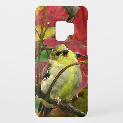 Goldfinch Bird in Autumn Galaxy S9 Case