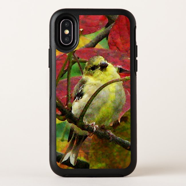 Goldfinch Bird in Autumn OtterBox iPhone X Case