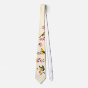 Goldfinch Cherry Blossom Tie
