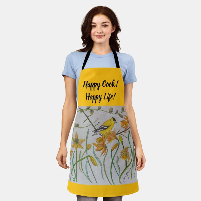 Goldfinch & Daffodils A[ron Apron (Worn)