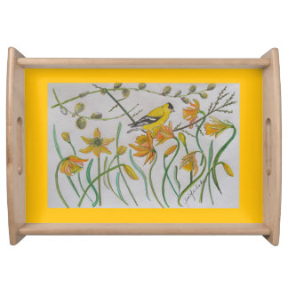 Goldfinch & Daffodils Serving Tray