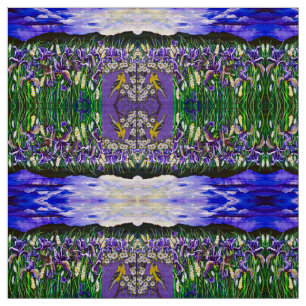 Goldfinch in Iris Fields Fabric