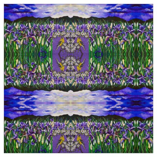 Goldfinch in Iris Fields Fabric