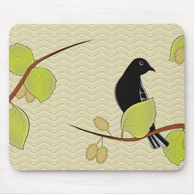 Goldfinch & Mulberry Mousepad (Front)