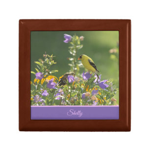 Goldfinch on a Harebell Flower Gift Box