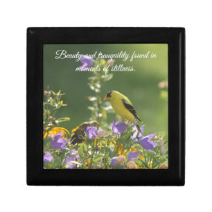 Goldfinch on a Harebell Flower Gift Box